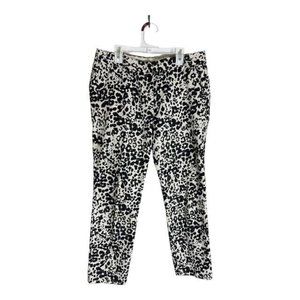 J.Crew Bennett Ankle Favorite Fit Pants Women's 6 Stretch Animal Print Leopard